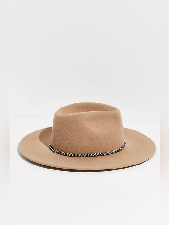 Free People x Mossant Wild Heart Braided Trim Felt Hat in Taupe main image 7